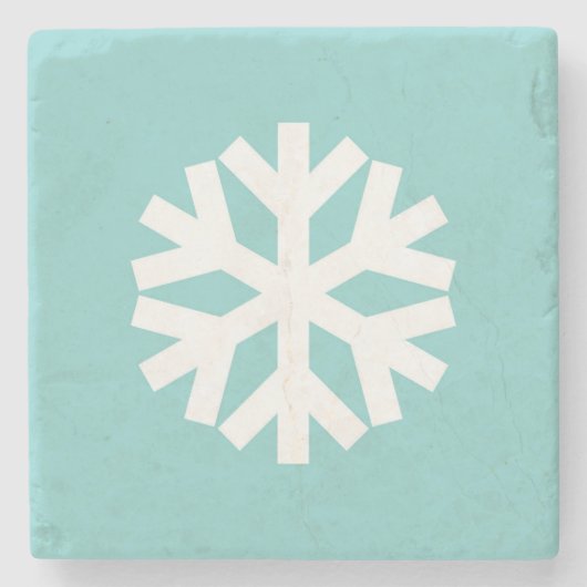 Schneeflocke blau steinuntersetzer (Vorderseite)