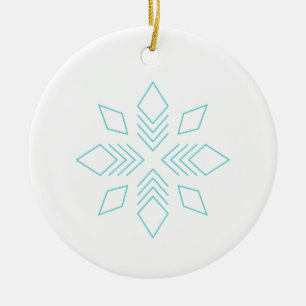 Schneeflocke, Blue Star, Eis, Cristal Keramik Ornament