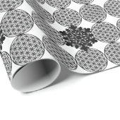 Schneeflocke - Blume des Lebens Geschenkpapier (Rolleneckpunkt)