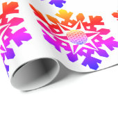 Schneeflocke - Blume des Lebens Geschenkpapier (Rolleneckpunkt)