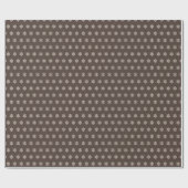 Schneeflocke Braun Geschenkpapier (Flach)