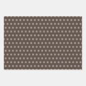 Schneeflocke Braun Geschenkpapier Set (Vorderseite 2)