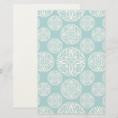 Schneeflocke Briefpapier (Vorne/Hinten)