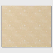 Schneeflocke, Brown Paper Vintag Style Geschenkpapier (Flach)