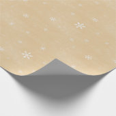 Schneeflocke, Brown Paper Vintag Style Geschenkpapier (Ecke)