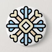 Schneeflocke Button (Vorderseite)