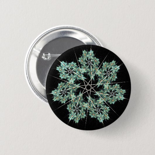 Schneeflocke Button (Vorne & Hinten)