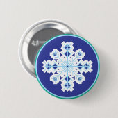 Schneeflocke Button (Vorne & Hinten)