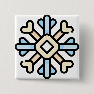 Schneeflocke Button