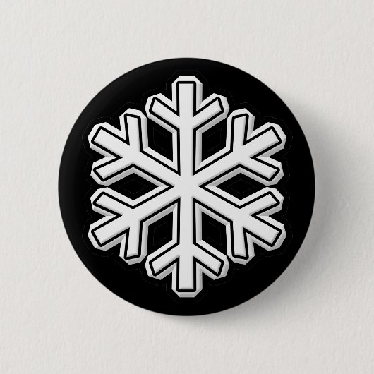 Schneeflocke Button (Vorderseite)