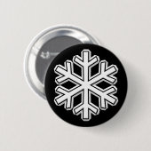 Schneeflocke Button (Vorne & Hinten)