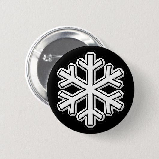 Schneeflocke Button (Vorne & Hinten)
