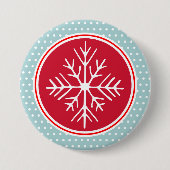 Schneeflocke Button (Vorderseite)