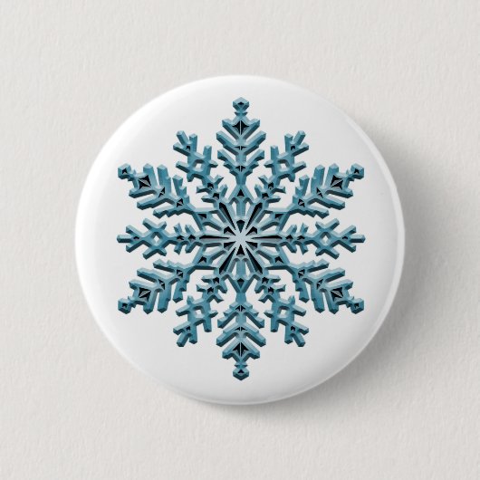 Schneeflocke Button (Vorderseite)