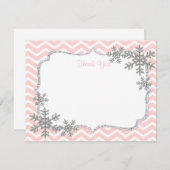 Schneeflocke danken Ihnen Karten (Vorne/Hinten)