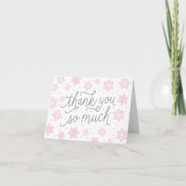 Schneeflocke danken Ihnen soviel rosa Dankeskarte
