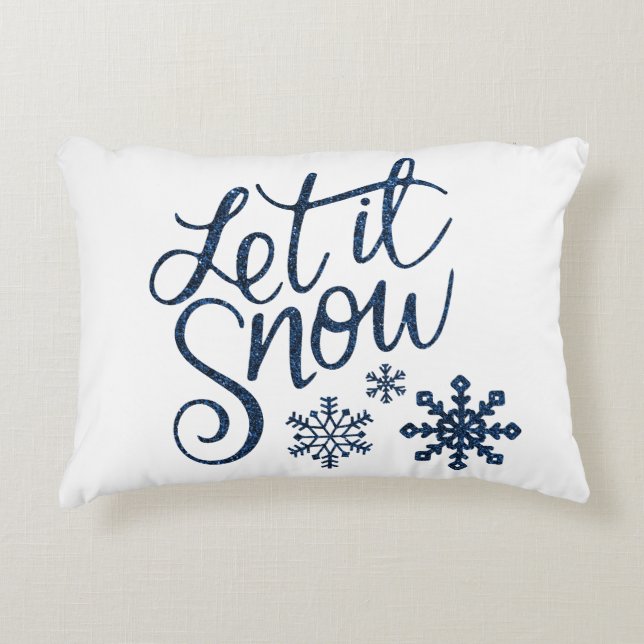 Schneeflocke Dekokissen (Vorderseite)