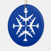 Schneeflocke der Flugzeug-B-52 Keramik Ornament (Links)
