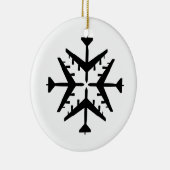 Schneeflocke der Flugzeug-B-52 Keramik Ornament (Rechts)