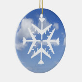 Schneeflocke der Flugzeug-B-52 Keramik Ornament (Rechts)