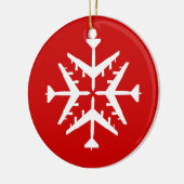 Schneeflocke der Flugzeug-B-52 Keramikornament (Links)