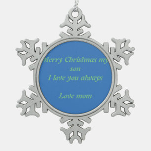 Schneeflocke der frohen Weihnachten Schneeflocken Zinn-Ornament