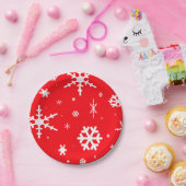 Schneeflocke-Designpapierplatte Pappteller (Party)