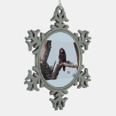 Schneeflocke E9 Schneeflocken Zinn-Ornament (Links)