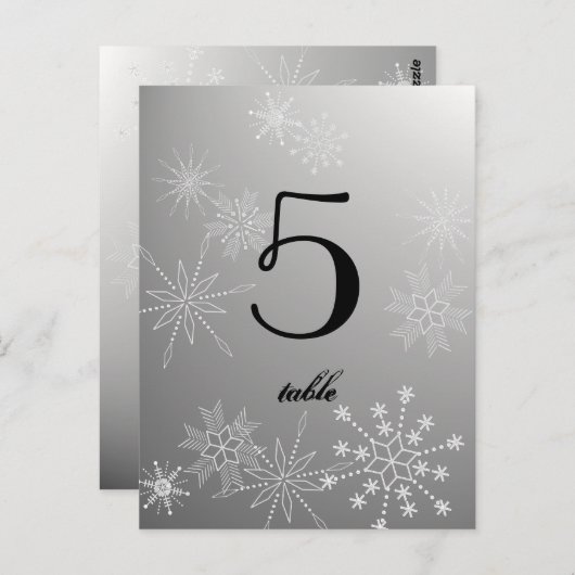 Schneeflocke Edelsteine/ Tafelkarte Postkarte (Vorne/Hinten)