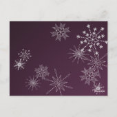 Schneeflocke Edelsteine/ Tafelkarte Postkarte (Rückseite)