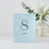 Schneeflocke Edelsteine/ Tafelkarte Postkarte (Stehend Vorderseite)