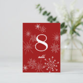 Schneeflocke Edelsteine/ Tafelkarte Postkarte (Stehend Vorderseite)