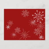 Schneeflocke Edelsteine/ Tafelkarte Postkarte (Rückseite)