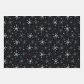 Schneeflocke Einfaches Muster Wintergeschenk für 3 Geschenkpapier Set (Vorderseite 2)