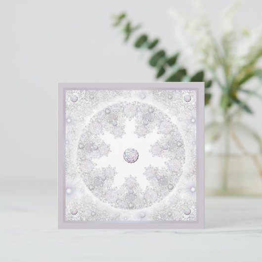 Schneeflocke Einladung (Stehend Vorderseite)