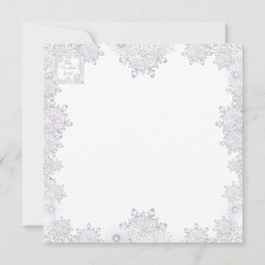 Schneeflocke Einladung (Rückseite)