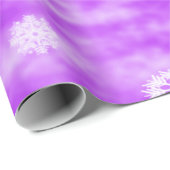 Schneeflocke-Fall lila Geschenkpapier (Rolleneckpunkt)