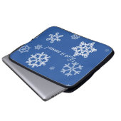 Schneeflocke-fallende Laptop-Hülse Laptopschutzhülle (Vorne Knopf)