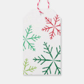 Schneeflocke farblich | Urlaub Geschenkanhänger (Rückseite)