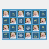 Schneeflocke & Favoriten 2 Foto. Blau. Geschenkpapier Set (Vorderseite 2)