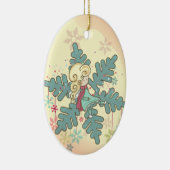 Schneeflocke-Fee Keramikornament (Rechts)