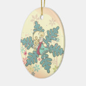 Schneeflocke-Fee Keramikornament (Links)