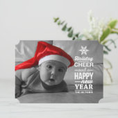 Schneeflocke Feiertagskarte (Stehend Vorderseite)