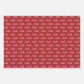 Schneeflocke Flugzeug auf rot. Umhüllungspapierblä Geschenkpapier Set (Vorderseite 2)