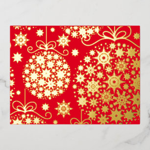 Schneeflocke Folie Einladungspostkarte