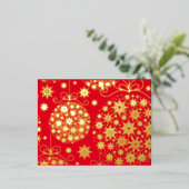 Schneeflocke Folie Einladungspostkarte (Stehend vorne)