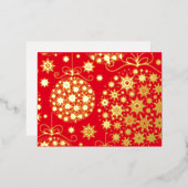 Schneeflocke Folie Einladungspostkarte (Vorderseite/Rückseite)