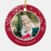 Schneeflocke | FOTO Keramik Ornament (Vorne)