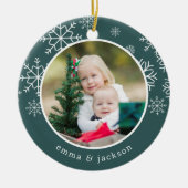 Schneeflocke | FOTO Keramik Ornament (Vorne)