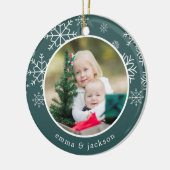 Schneeflocke | FOTO Keramik Ornament (Links)